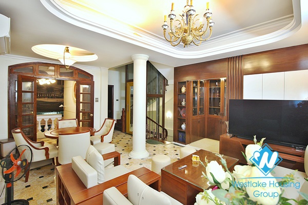 Corner furnished house for rent in Dang Thai Mai area, Tay Ho